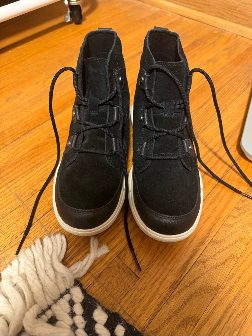 Sorel Black High-Top Sneakers with White Soles